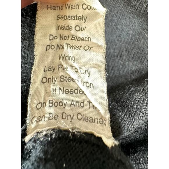 CAbi Tuxedo Cardigan Size Large Broadway Black Gray Style #172 Cashmere Blend - Picture 8 of 11